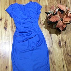 💫 cornflower blue side ruched dress 💫